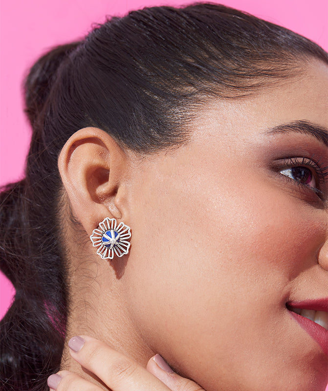 Indigo Dhalia - 2 in 1 earring
