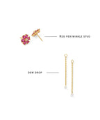 Merlot 2 in 1 earring