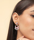 Pink Affair 2 in 1 chandbali