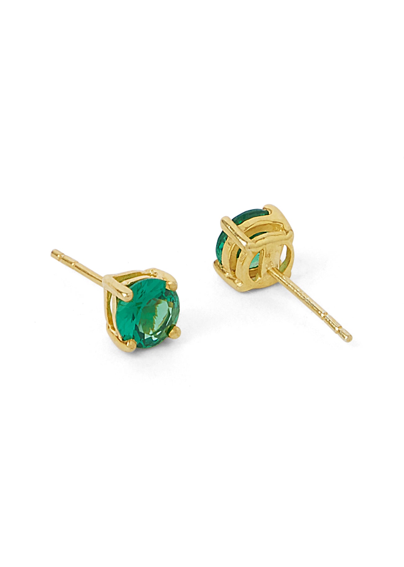 925 Silver Solitaire Ear Stud with 18K Gold Plating