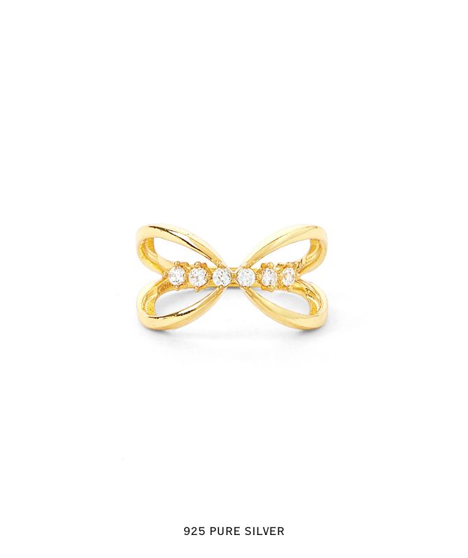 Sterling Silver Infinte Love Ring with Green Cz stones