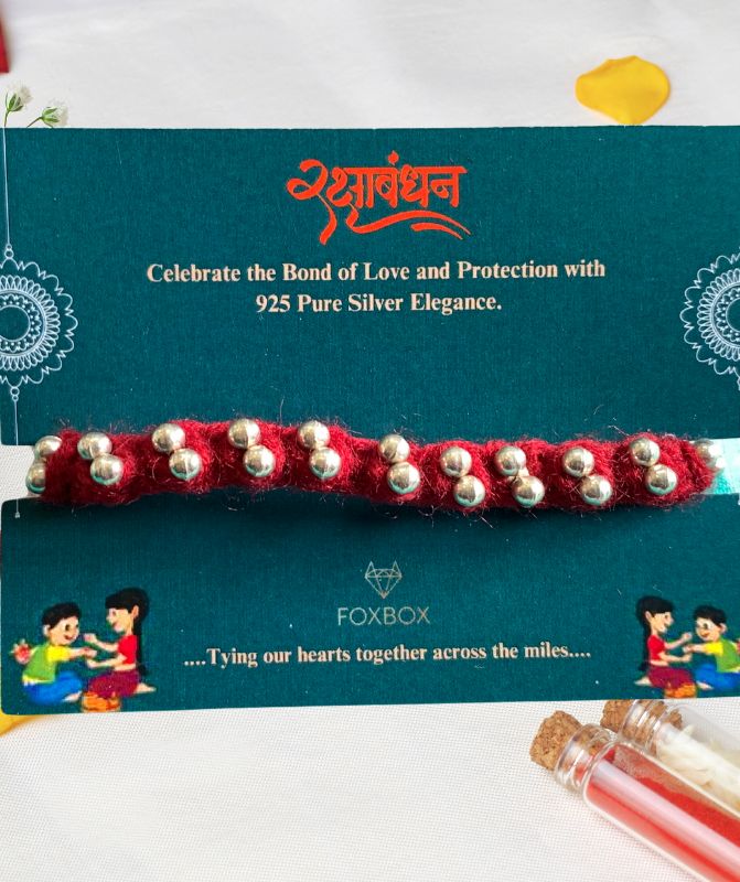 Rakshamoli 26 Silver Beads