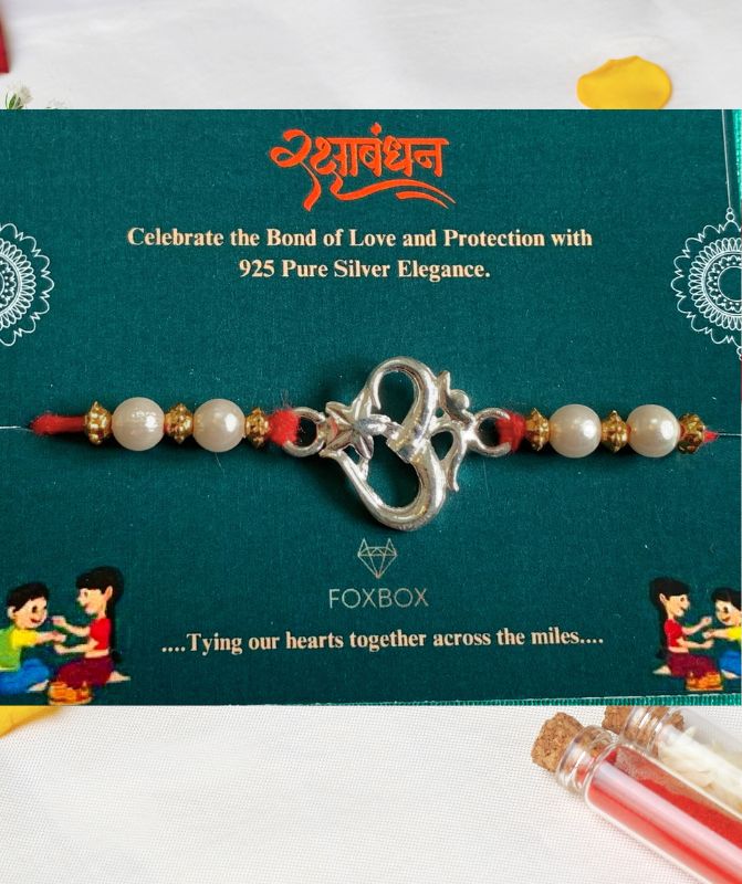 Om Star Silver Rakhi