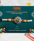 Swastik Mandal Silver Rakhi