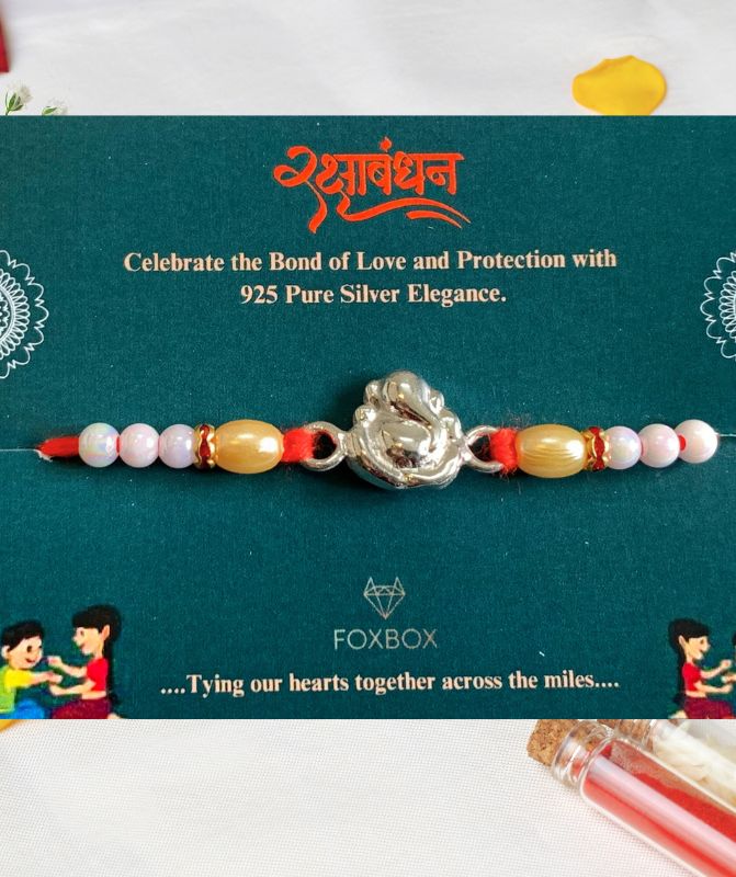 Ganesha Silver Rakhi