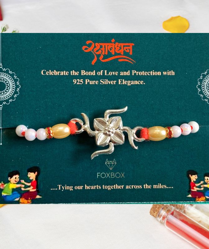 Swastik Silver Rakhi