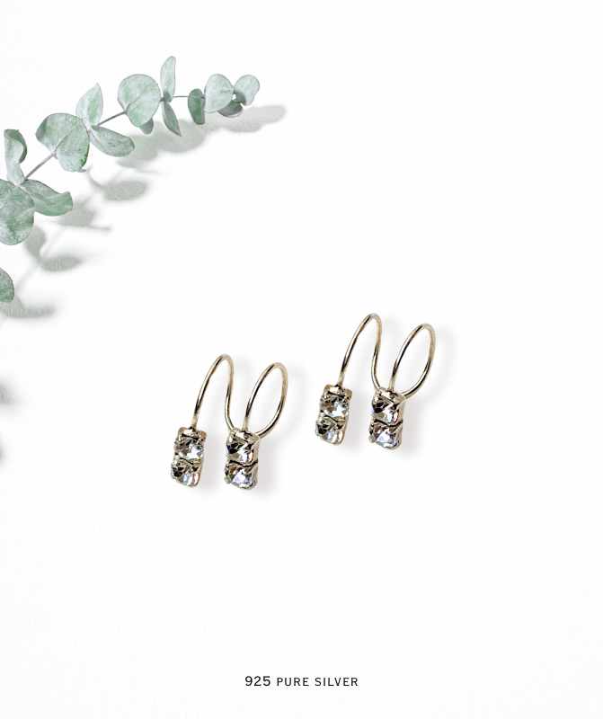 Cz Ear clip-on ( no piercing)