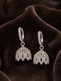 2 in 1 Detachable Jhumki Hoop Earring in 925 Pure Silver