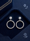2 in 1 Pure Silver Phoebe Solitaire Earring with Detachable Drop