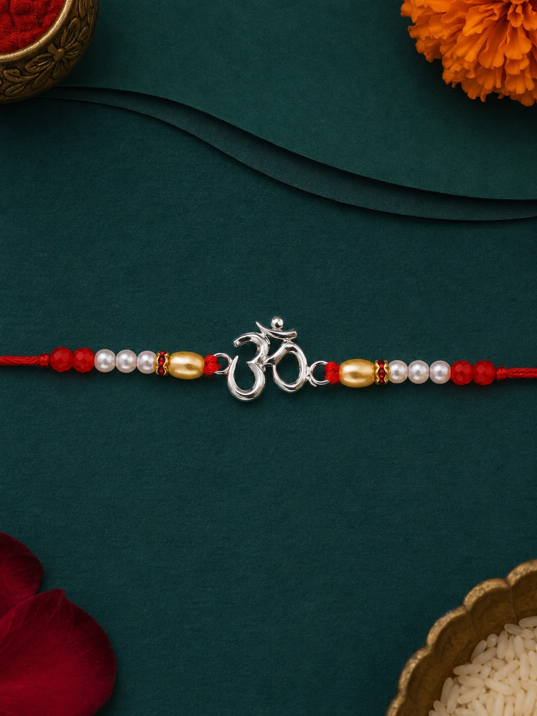 925 pure Silver OM Rakhi