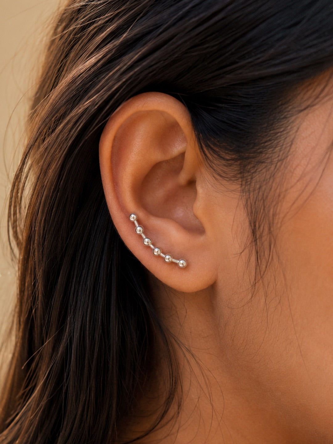 925 Pure Silver Ball Earcuff