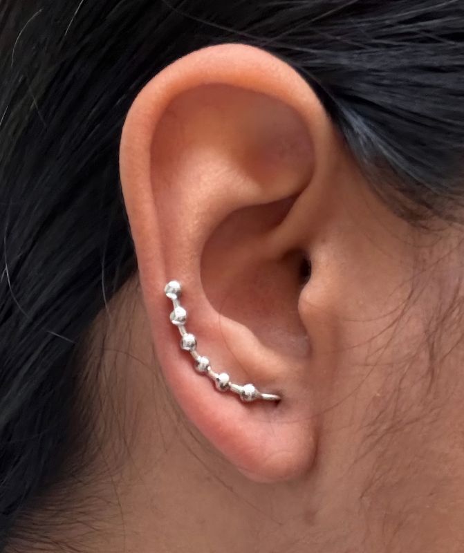 925 Pure Silver Ball Earcuff