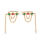 Charcha Red & Green in 925 Pure Silver