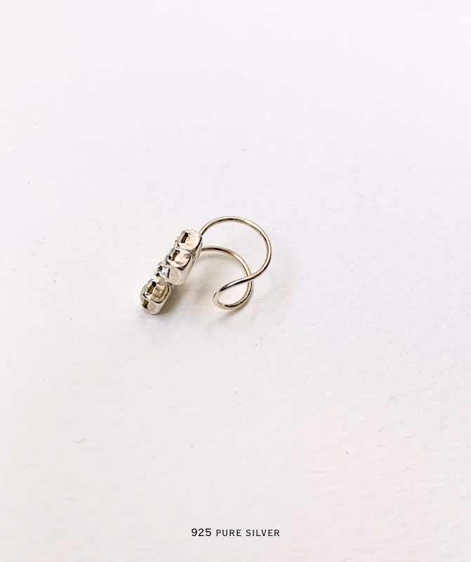 Cz Ear clip-on ( no piercing)