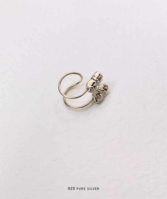 Cz Ear clip-on ( no piercing)