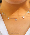 Baguette charm necklace 1