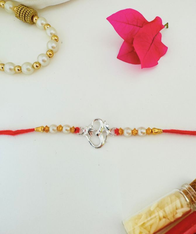 Om Star Silver Rakhi