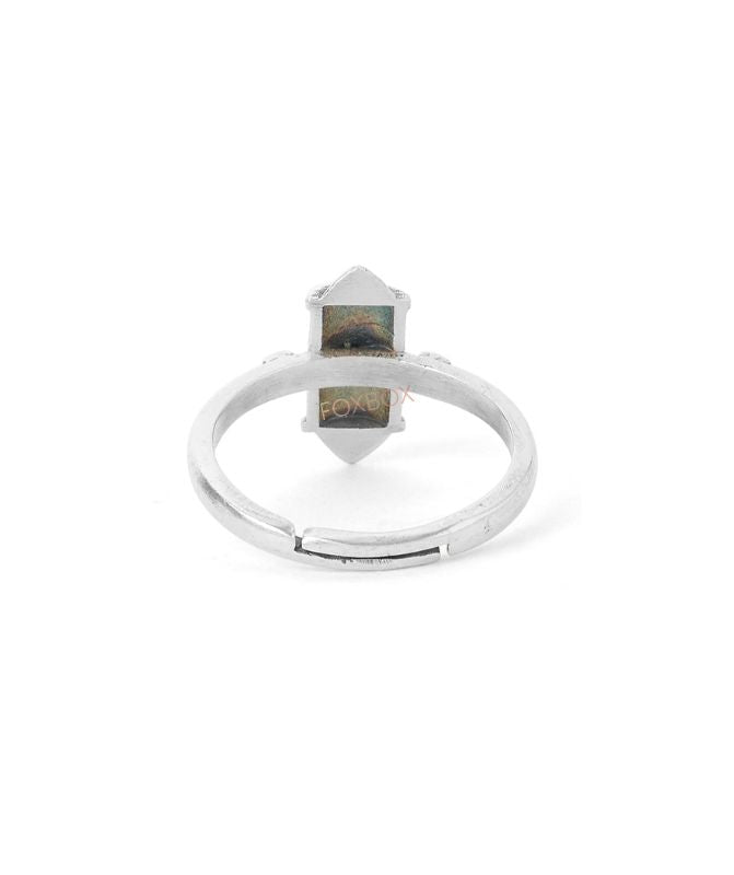 925 Silver Amulet in Turquoise Adjustable Ring