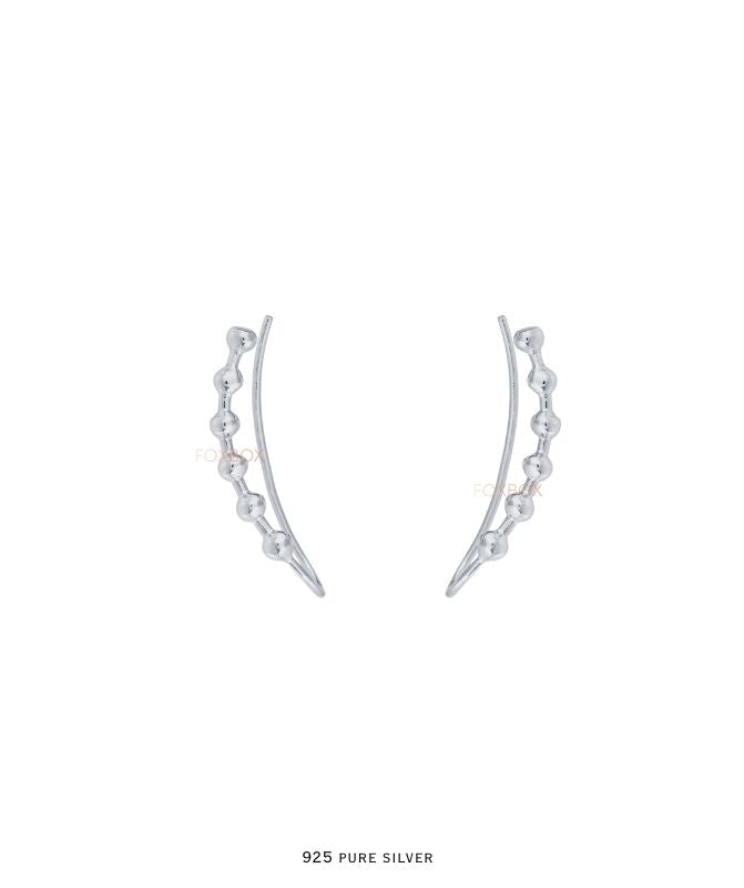 925 Pure Silver Ball Earcuff