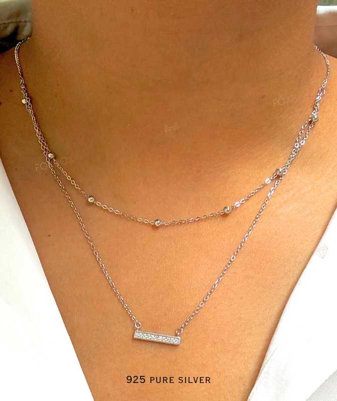 Cz 2 Layer necklace 2