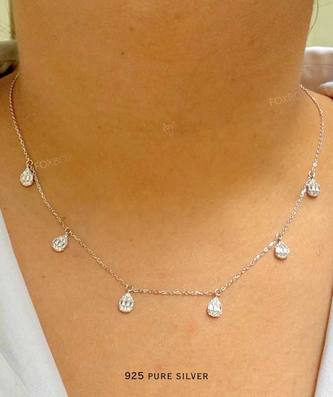 Cz charm necklace 7