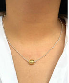 Golden sphere chain pendant