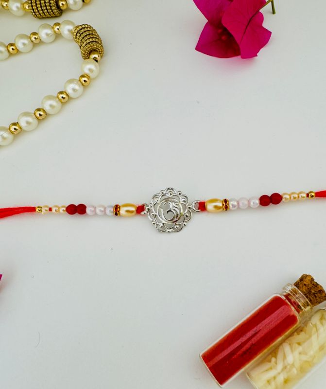 Om Mandala Silver Rakhi