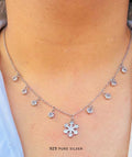 Snowflake charm necklace