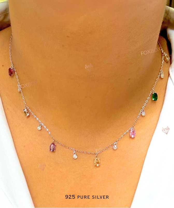 Multicolor stone necklace 1