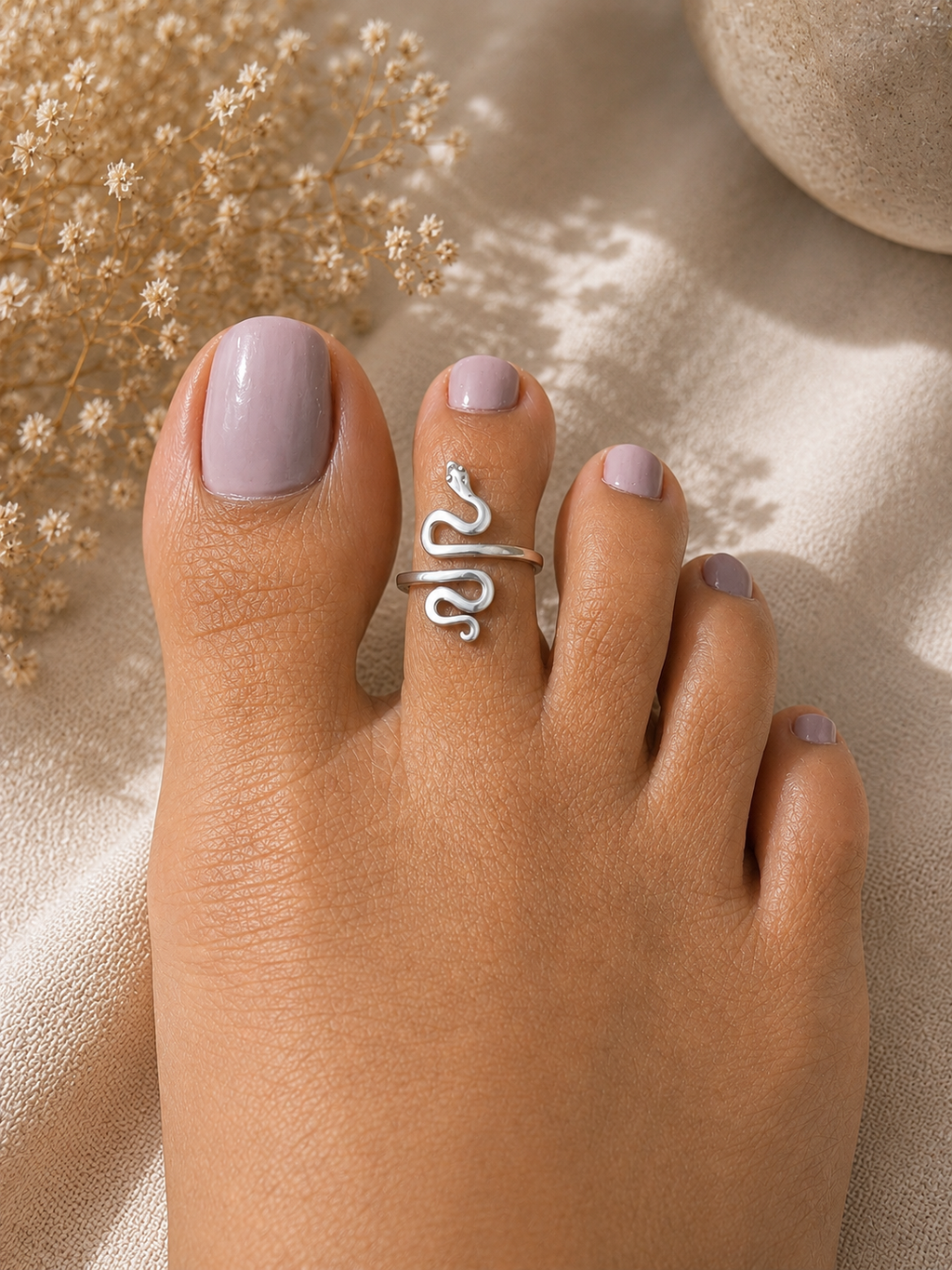 Snake 925 Silver Toe Ring