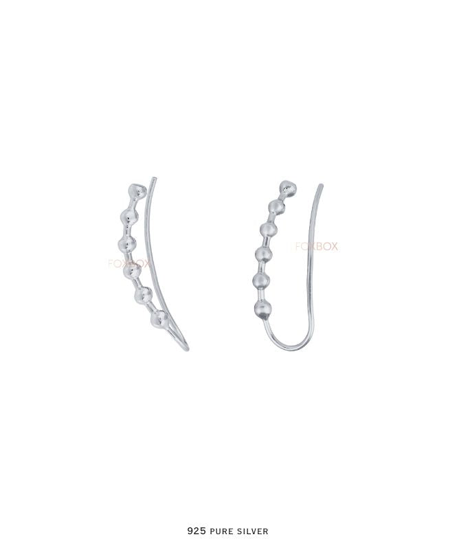 925 Pure Silver Ball Earcuff