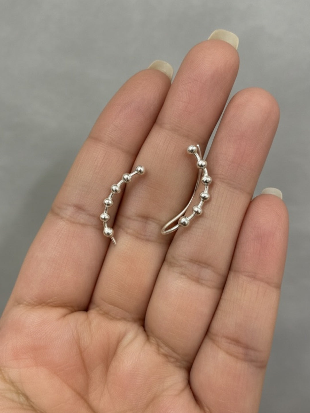 925 Pure Silver Ball Earcuff