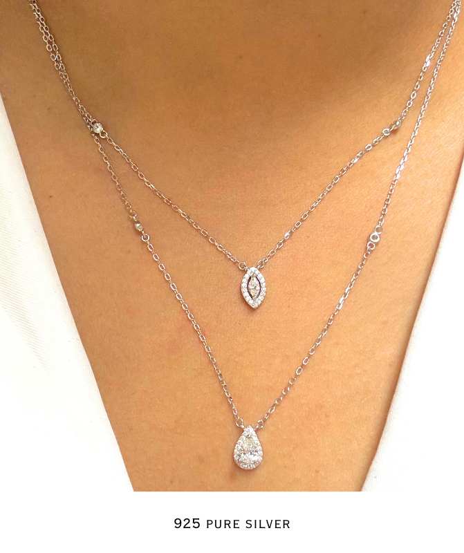 Cz 2 layer necklace 1