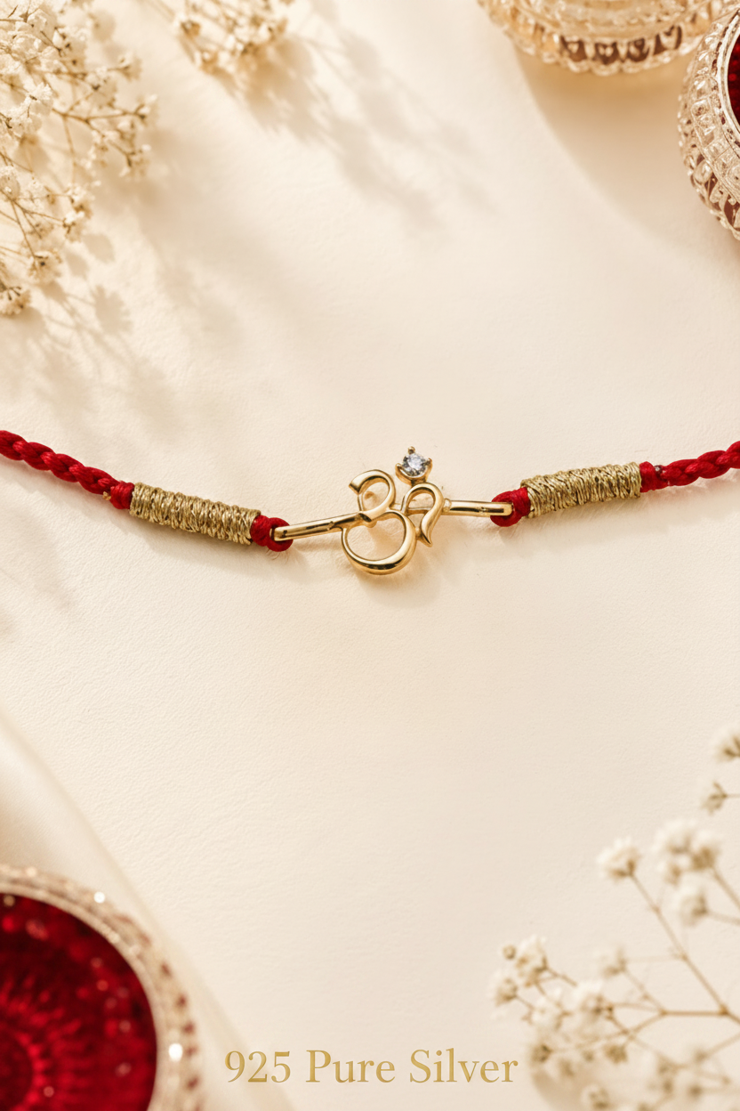 925 Pure Silver Om Convertible Watch Charm Rakhi G