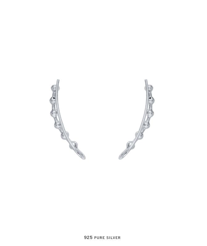 925 Pure Silver Ball Earcuff