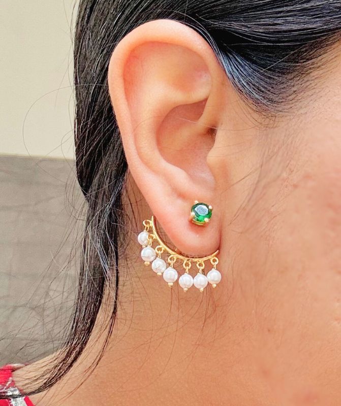Yasmin Green 2 in 1 earring