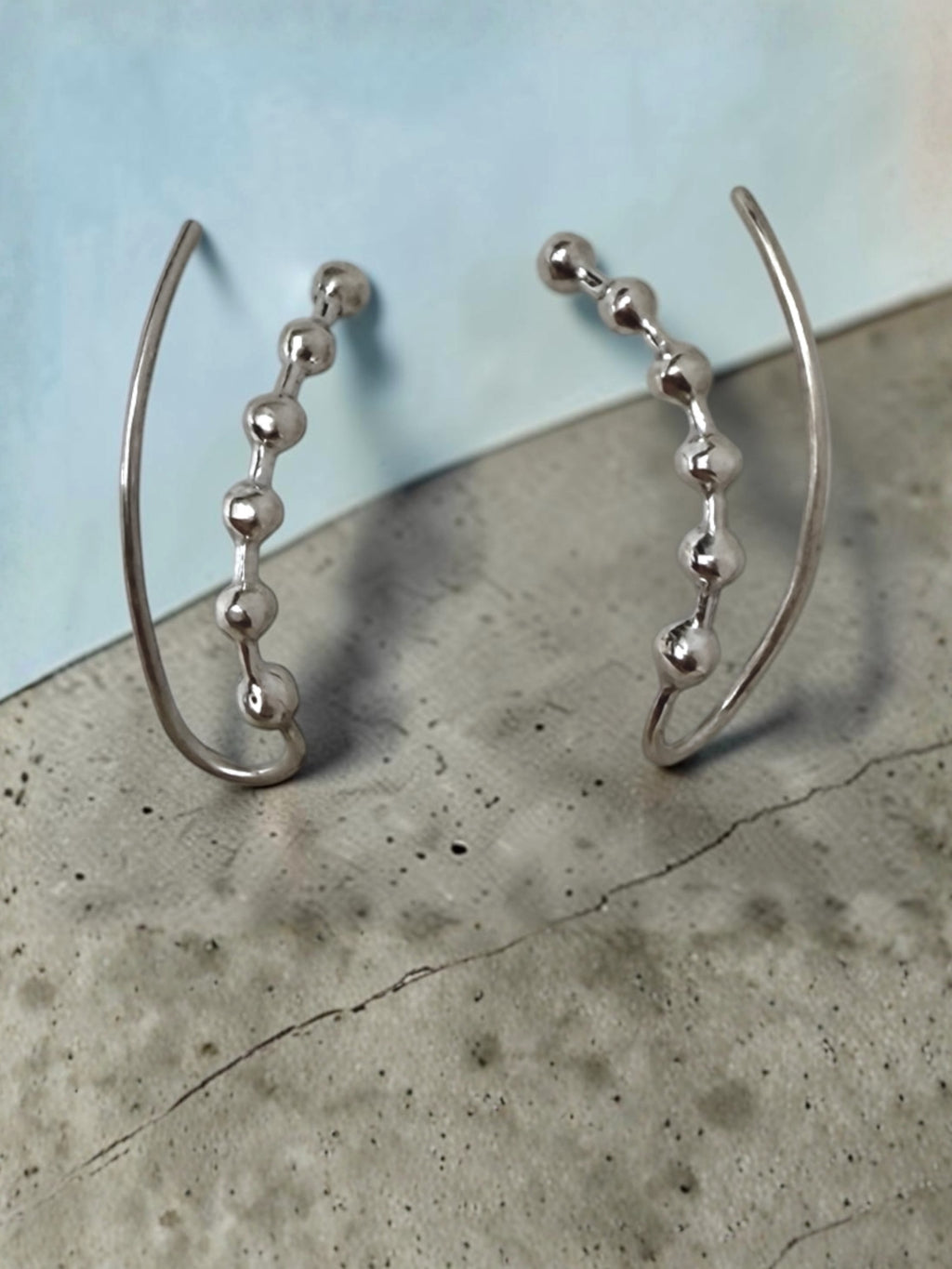 925 Pure Silver Ball Earcuff