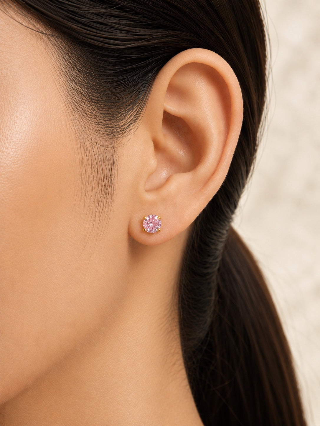 4 in 1 Pure Silver Detachable Daisy Jhumki Earring in Pink