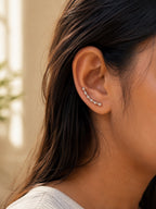 925 Pure Silver Ball Earcuff