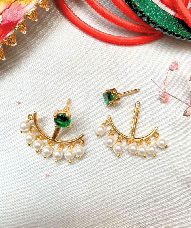 Yasmin Green 2 in 1 earring