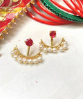 Yasmin Red 2 in 1 earring