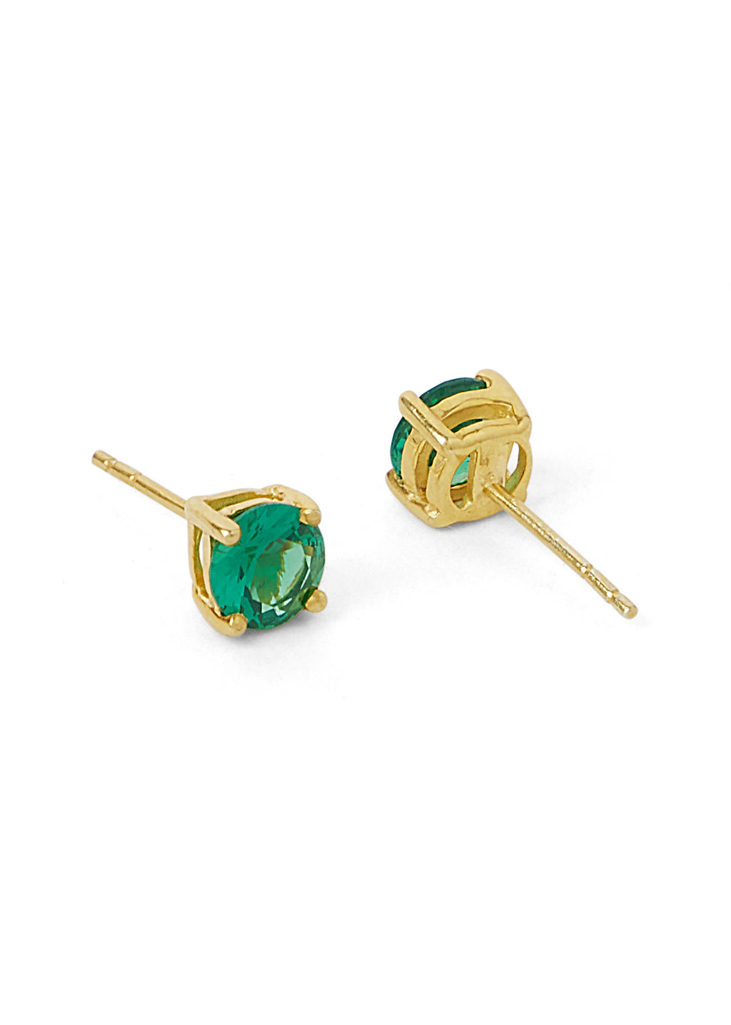 4 in 1 Pure Silver Detachable Avery Gold Plated Jhumki Earring in Green Stone