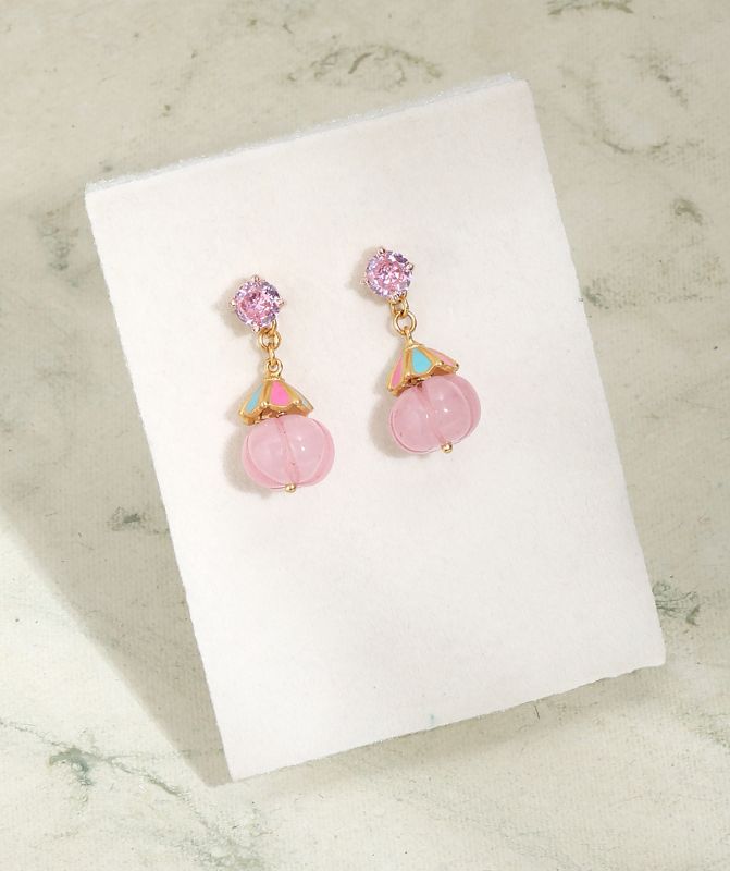 4 in 1 Pure Silver Detachable Daisy Jhumki Earring in Pink