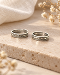 Hammered Band Toe Ring in 925 Silver