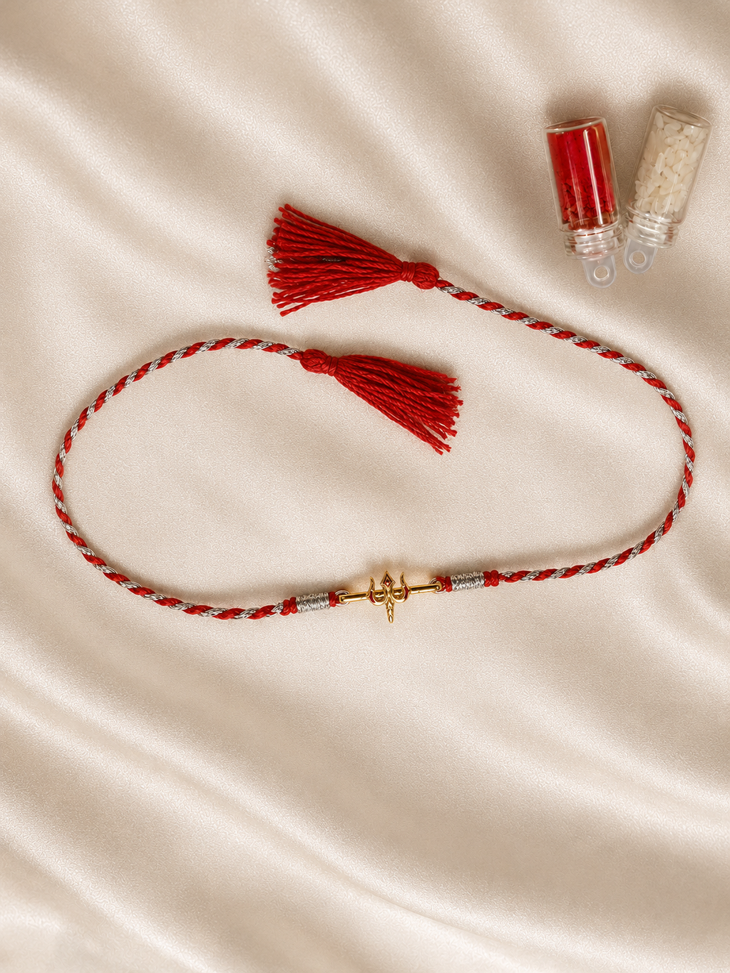 Trishul Convertible Watch Charm Rakhi G (Brass)