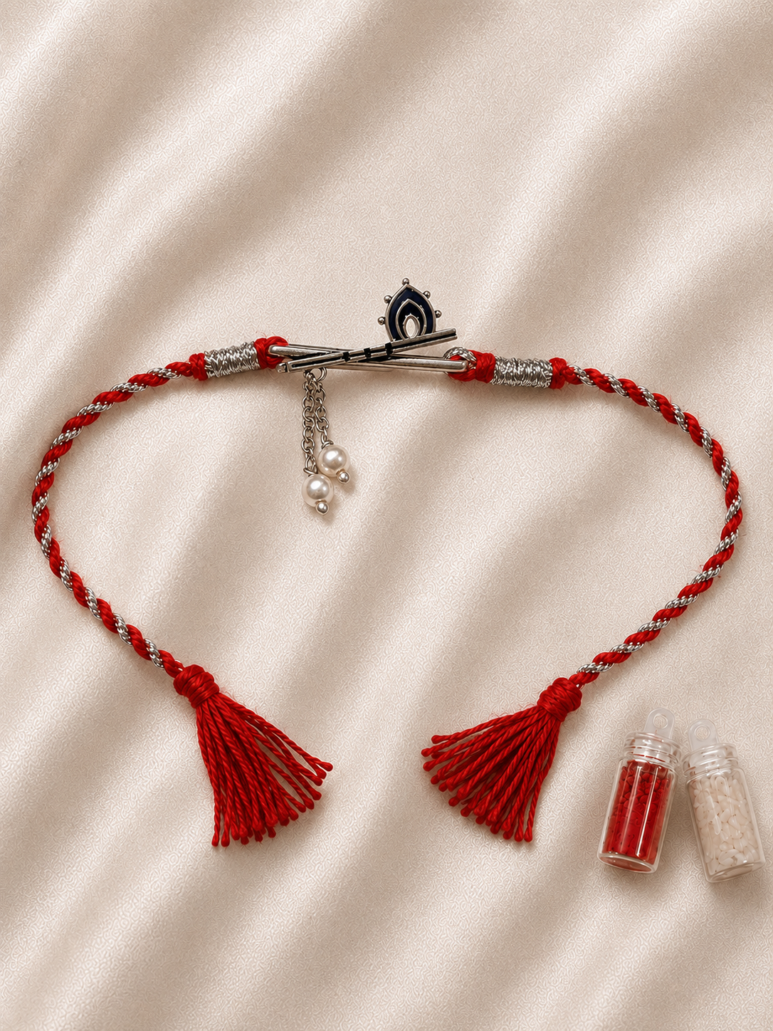 Bansuri Convertible Watch Charm Rakhi (Brass)