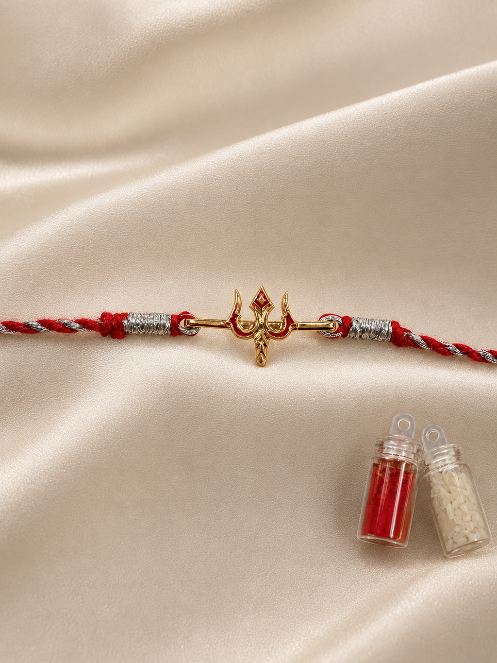 Trishul Convertible Watch Charm Rakhi G (Brass)