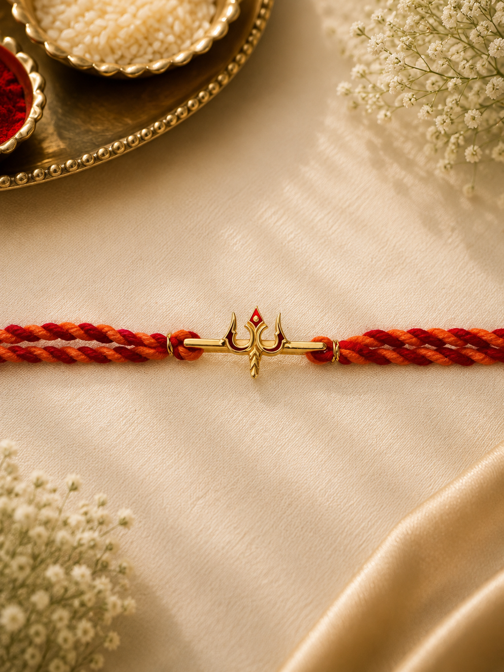 925 Pure Silver Trishul Convertible Watch Charm Rakhi G