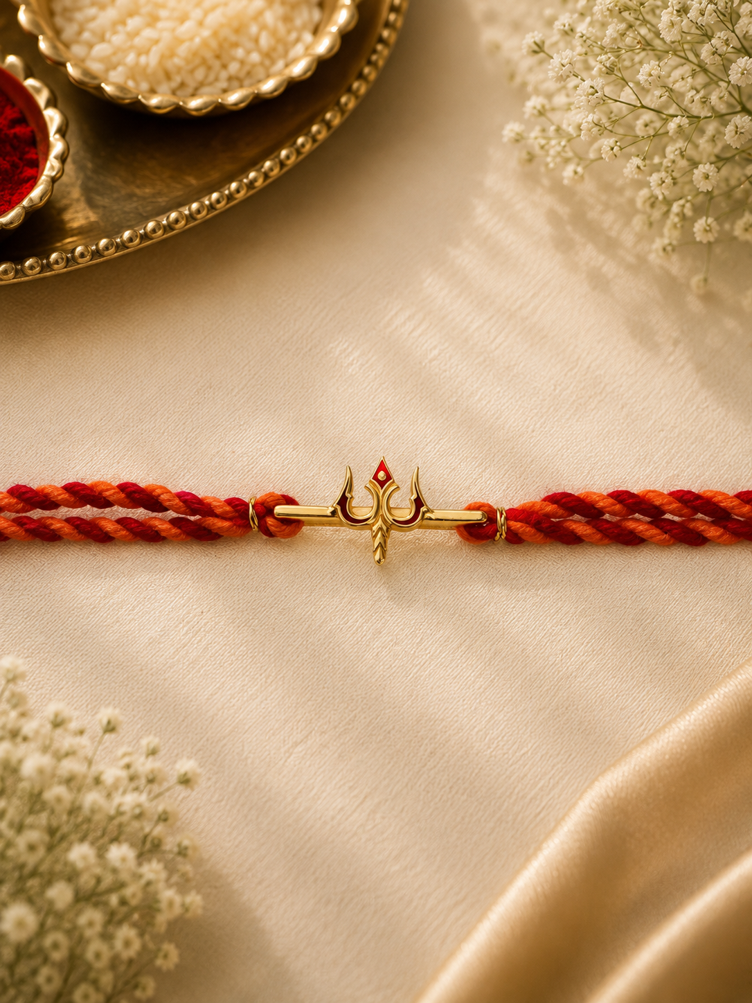 925 Pure Silver Trishul Convertible Watch Charm Rakhi G