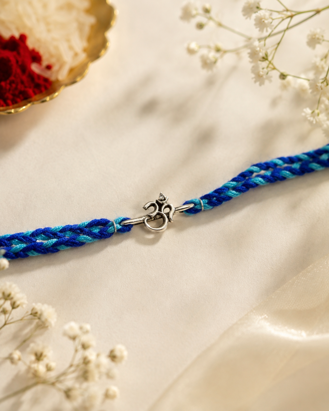 925 Silver Om Watch Charm Rakhi Evil Eye S